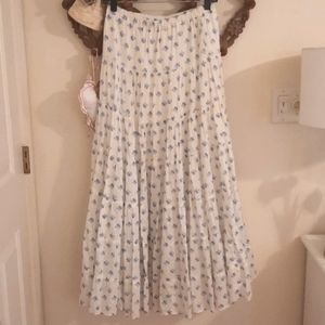 Denim & Supply Ralph Lauren - Floral Blue and White Maxi Skirt